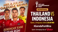 Link Live Streaming Semfinal AFF U-23 2023: Timnas Indonesia U-23 Vs Thailand U-23 di Vidio. (Sumber: dok. vidio.com)