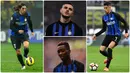 Inter Milan memberikan nomor punggung 7 kepada Mauro Icardi pada musim ini. Icardi diprediksi akan memiliki nasib yang sama dengan tuan-tuan dari nomor tersebut sebelumnya. Berikut Icardi dan 7 pemain bernomor punggung 7 terakhir di Inter Milan. (Kolase foto AFP)