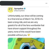 Berita tamatnya SpongeBob Squarepants (Twitter)