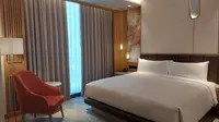 Suasana salah satu kamar DoubleTree by Hilton Jakarta Bintaro Jaya (doc: Liputan6/Sulung Lahitani)