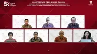 Konferensi pers awal tahun assesmen sektor jasa keuangan dan kebijakan OJK hasil rapat dewan komisioner bulanan Desember 2022, Senin (2/1/2023) (Foto: tangkapan layar/Elga N)