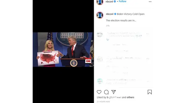 Alec Baldwin sebagai Donald Trump. (Instagram/ nbcsnl)
