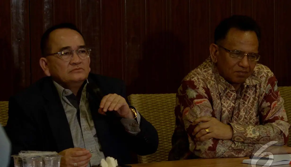 Barisan orang yang sakit hati itu menurut Ruhut berpotensi merecoki pemerintahan Jokowi, Jakarta, Kamis (23/10/2014) (Liputan6.com/Johan Tallo)