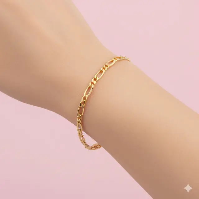 Model Gelang Emas Tipis Rantai Figaro untuk Remaja Putri yang Stylish. Gemini