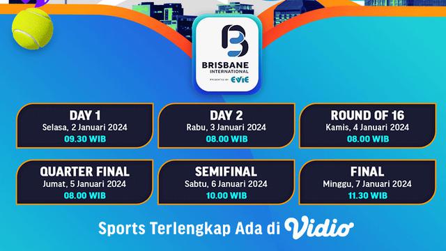 Link Live Streaming WTA Brisbane International 2024 di Vidio Pekan Ini