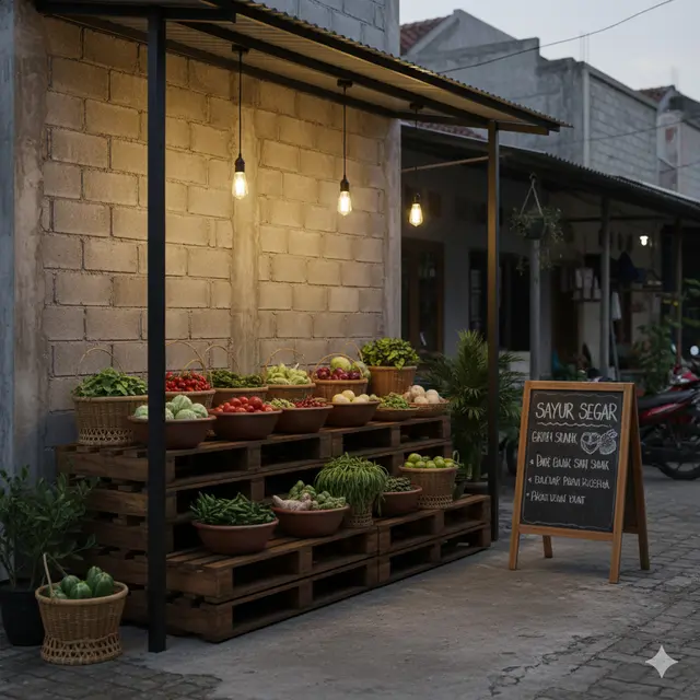 Desain Warung Sayur