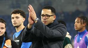 Pelatih Strasbourg, Liam Rosenior, disebut menjadi kandidat terkuat calon manajer anyar Chelsea, menggantkan Enzo Maresca. (AFP/Frederick FLORIN)