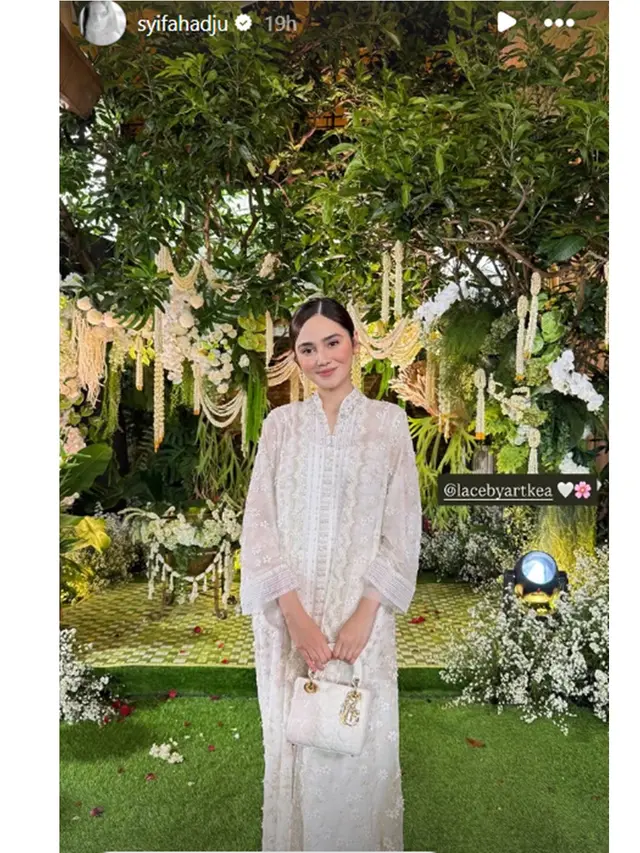 8 Outfit Tamu Artis di Pengajian dan Siraman Al Ghazali, Gaun Brokat hingga Kebaya