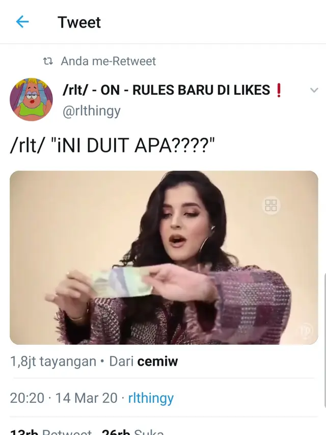 Aksi Tasya Farasya yang viral di Twitter. (Foto: Dok. Twitter @rlthingy)