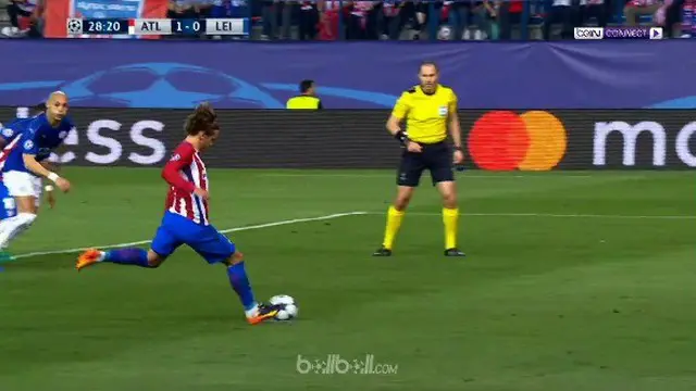 Berita video tendangan penalti Antoine Griezmann membuat Leicester City kalah di Liga Champions. This video presented by BallBall.