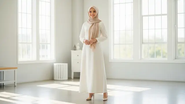 Inspirasi Warna Hijab yang Cocok untuk Baju Putih Tulang/Gemini AI