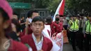 Momentum Hari Pahlawan dimanfaatkan mahasiswa untuk melakukan aksi di depan Istana Negara, Jakarta, Rabu (11/11/2015). Mahasiswa meminta pemerintah untuk mensejaterahkan rakyat. (Liputan6.com/Faizal Fanani)