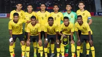 Timnas Malaysia U-22 jelang laga melawan Kamboja di Piala AFF U-22 2019 di Olympic Stadium, Phnom Penh, Senin (18/2/2019). (Bola.com/Dok. FAM)
