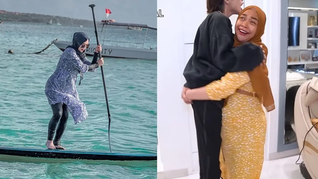 6 Potret Aksi Ria Ricis yang Bikin Was-Was saat Hamil Tua, Split hingga Gendong Jeje