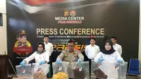 Subdit IV Renakta Direktorat Reserse Kriminal Umum Polda Gorontalo saat melakukan konfrensi pers (Arfandi Ibrahim/Liputan6.com)