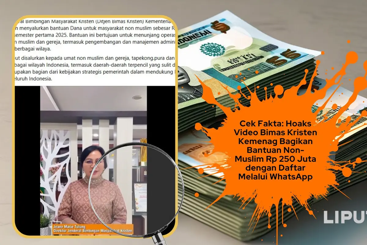 Cek fakta bantuan non-muslim dari Bimas Kristen Kemenag