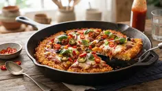 Resep Pizza Nasi Pedas, Kerak Renyah Anti Gagal