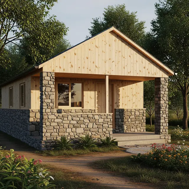 Desain Rumah Kampung Estetik Budget Terbatas (Image by Gemini AI)