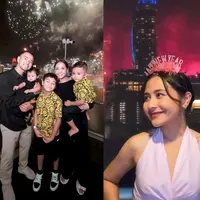 Pasangan selebriti Al Ghazali dan Alyssa Daguise mencuri perhatian dengan penampilan serasi mereka di Bangkok. Alyssa tampil anggun dalam strapless dress putih yang memancarkan aura chic dan sophisticated, sementara Al memilih kemeja hitam simpel namun berkelas. Nuansa hitam putih mereka benar-benar menyatu dengan latar gemerlap kembang api yang menerangi langit kota. [@alghazali7].