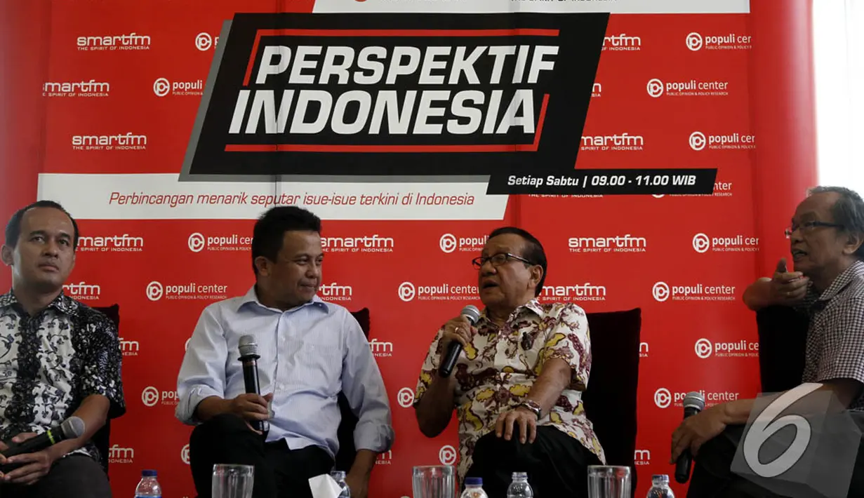 Suasana diskusi Populi Center dan Smart FM bertajuk "Berebut Golkar" di kawasan Menteng, Jakarta, Sabtu (15/11/2014). (Liputan6.com/Johan Tallo)‎