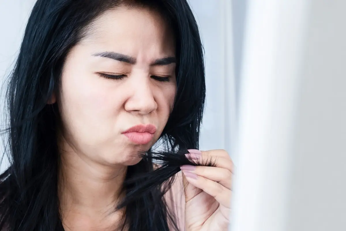 rambut lepek