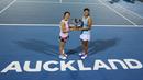 <p>Gelar juara di WTA 250 ini menjadi yang kedua bagi Aldila setelah memenangi Copa Colsanitas di Bogota, Kolombia bersama petensi Australia, Astra Sharma pada April 2022 lalu. (AFP/David Roland)</p>