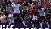 Selebrasi pemain West Ham saat melawan Manchester United (AFP)