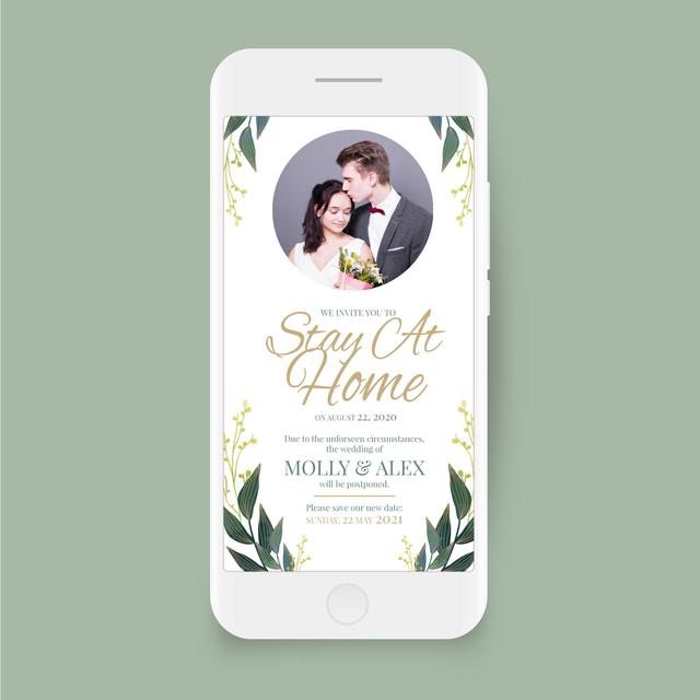 Ilustrasi undangan pernikahan lewat WA