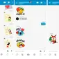 Chatting memakai stiker terbaru BBM (Sumber: Screenshot)