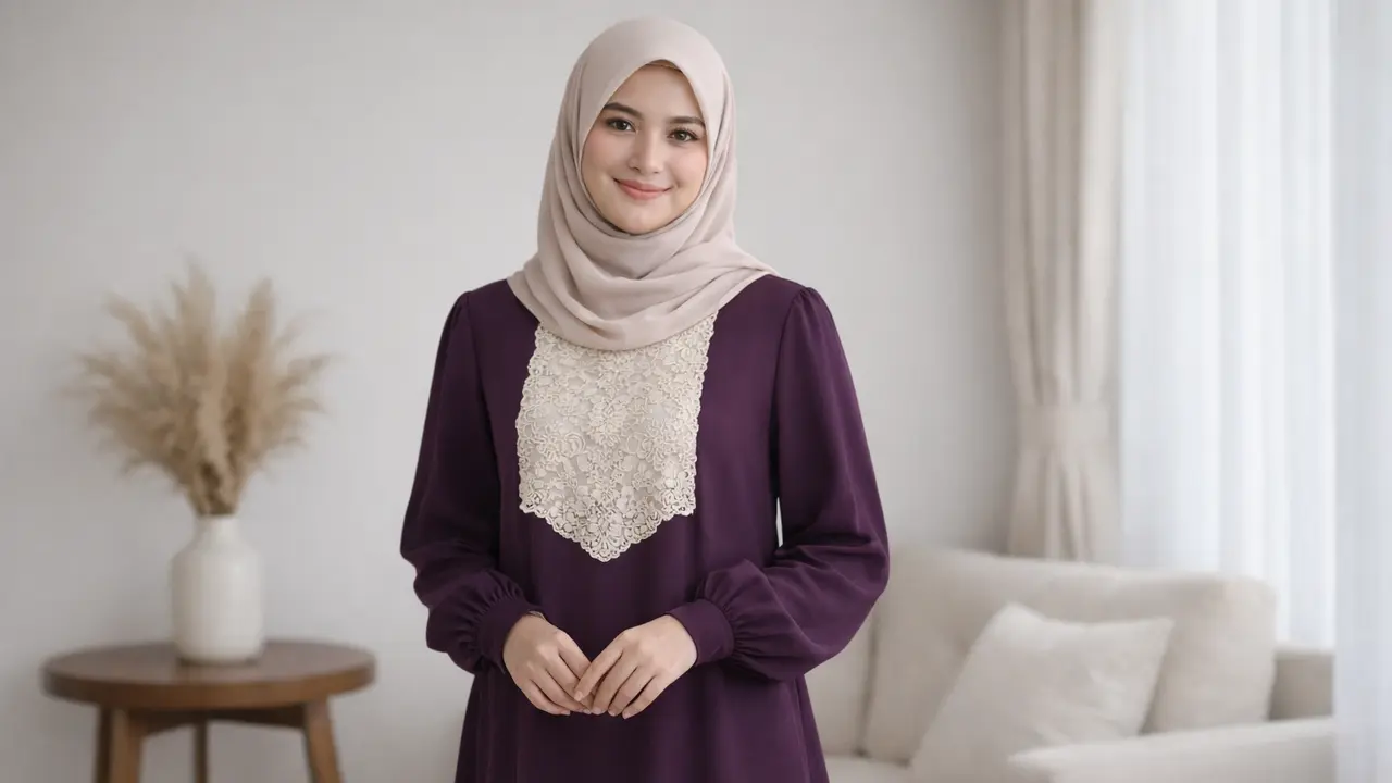 Model Gamis Bini Orang Tren Lebaran 2026 (Foto: ChatGPT)