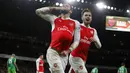 Striker Arsenal, Olivier Giroud, musim ini berhasil tampil ganas. Penyerang asal Prancis itu sukses menyarangkan 10 gol dari 17 pertandingan. (AFP/Ikimages)