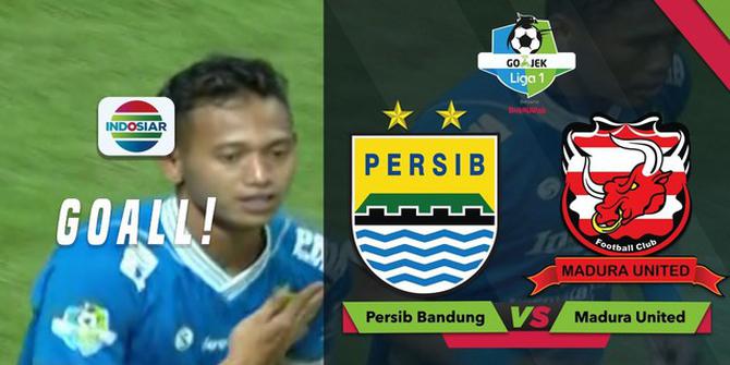 VIDEO: Tandukan Striker Persib, Muchlis Hadi ke Gawang Madura United