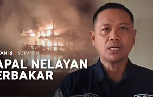 Kapal Nelayan Terbakar