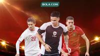 Tiimnas Indonesia - Nathan Tjoe A On, Eliano Reijnders, Justin Hubner (Bola.com/Adreanus Titus/Geaby Fadhilatu Sholikha)