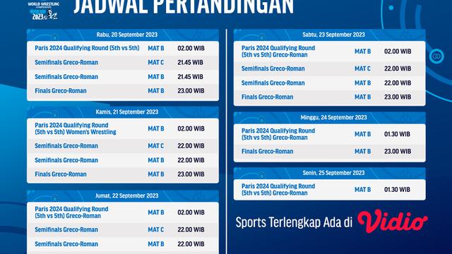 Jadwal Live Streaming World Wrestling Championship 2023 Week 2 di Vidio