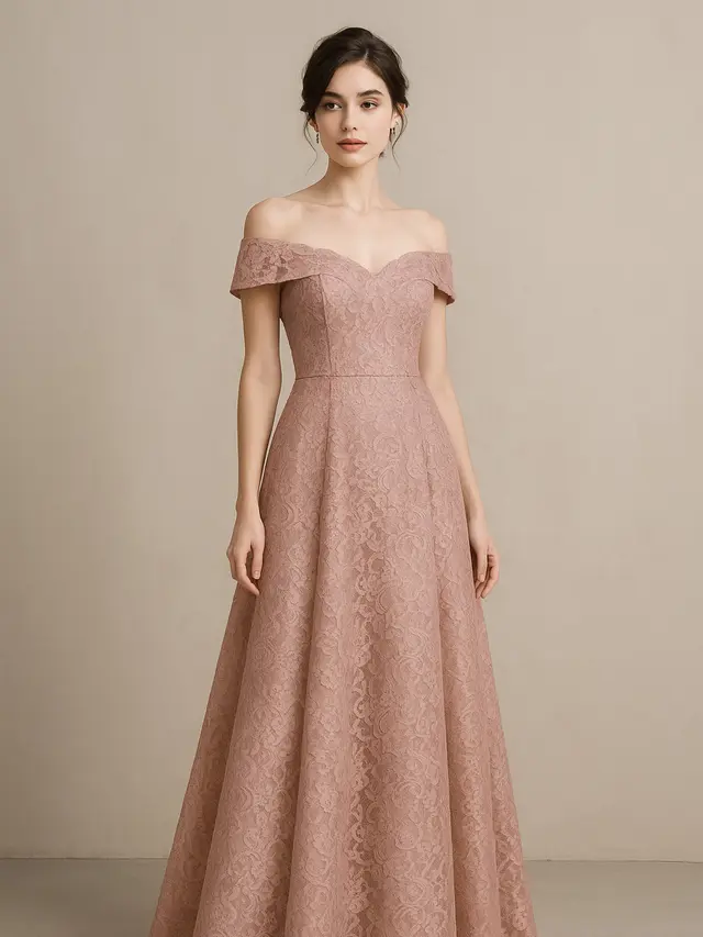 Dress Brokat Modern yang Anggun untuk Pesta