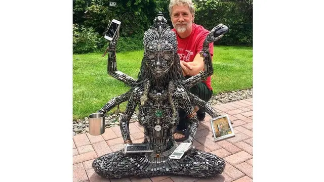Pria Ini Buat Karya Seni Patung dari Barang Bekas Metal, 7 Hasilnya Mengagumkan