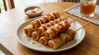 Resep Sate Pangsit Sosis Renyah yang Anti Gagal