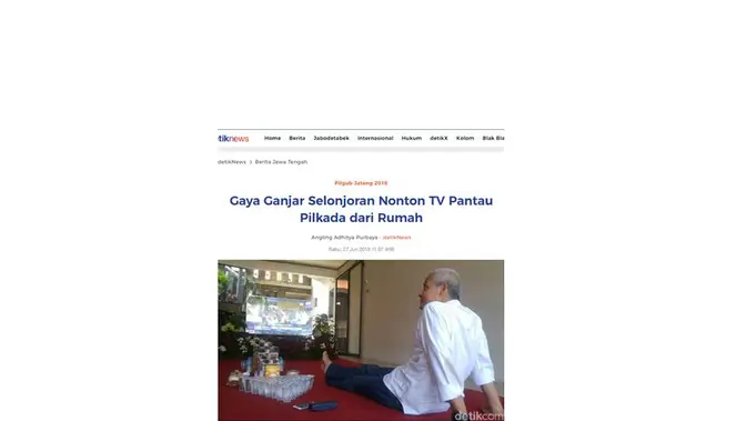 <p>Cek Fakta foto Ganjar Pranowo nonton film porno di televisi.</p>