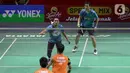 Beberapa kali, Mohammad Ahsan/Hendra Setiawan terjebak kesalahan sendiri. (Liputan6.com/Herman Zakharia)