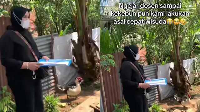 Aksi Mahasiswi Blusukan ke Kebun