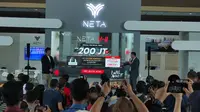 Neta V-II meluncur di PEVS 2024 dengan harga pre-booking Rp 200 jutaan. (Liputan6.com / Septian Pamungkas)