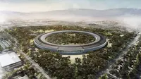 Kantor pusat `Apple Campus 2` ini sayangnya masih dalam proses pembangunan dan akan rampung pada 2016 mendatang (BGR)