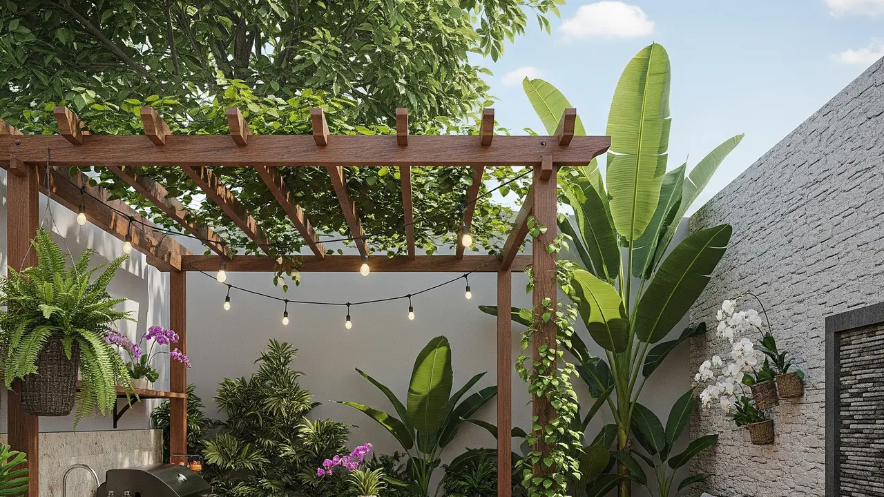 Inspirasi Halaman Belakang Rumah Kecil Tapi Multifungsi untuk Tempat Makan Outdoor