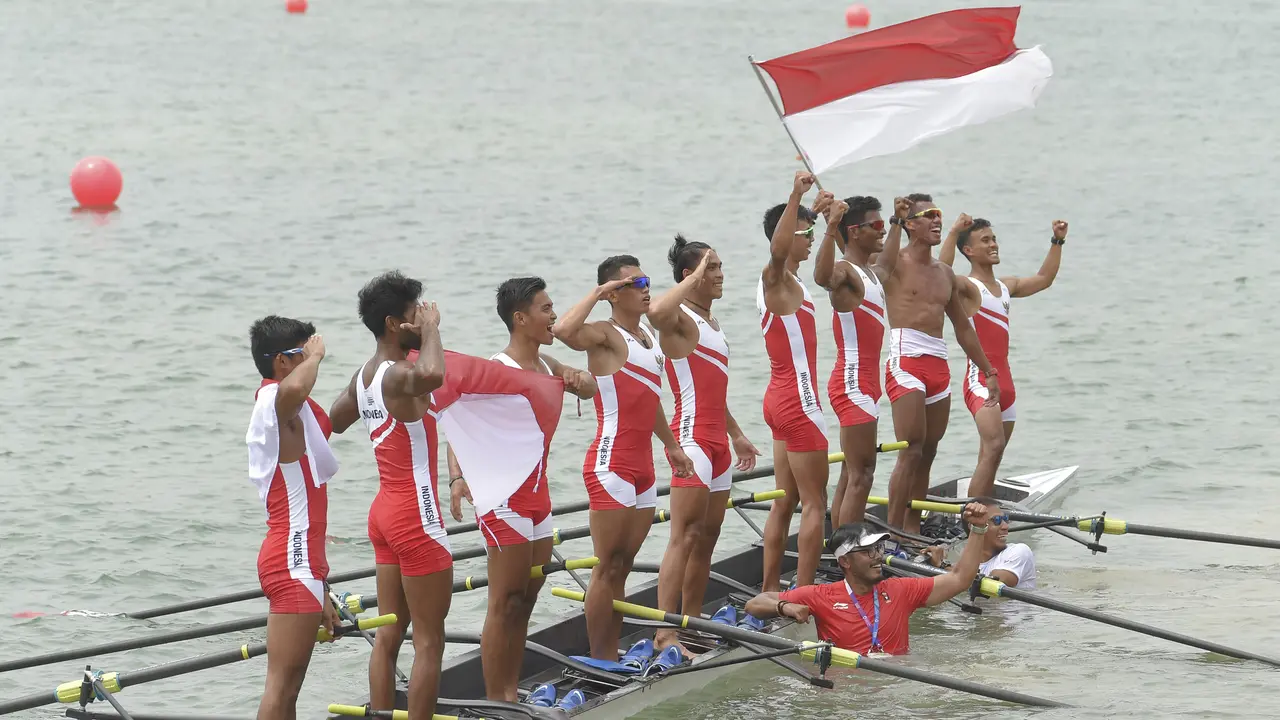Dayung Putra Indonesia, Asian Games 2018, Medali Emas