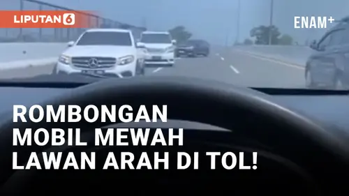 VIDEO: Rombongan Mobil Mewah Nekat Putar Balik-Lawan Arah di Tol Desari