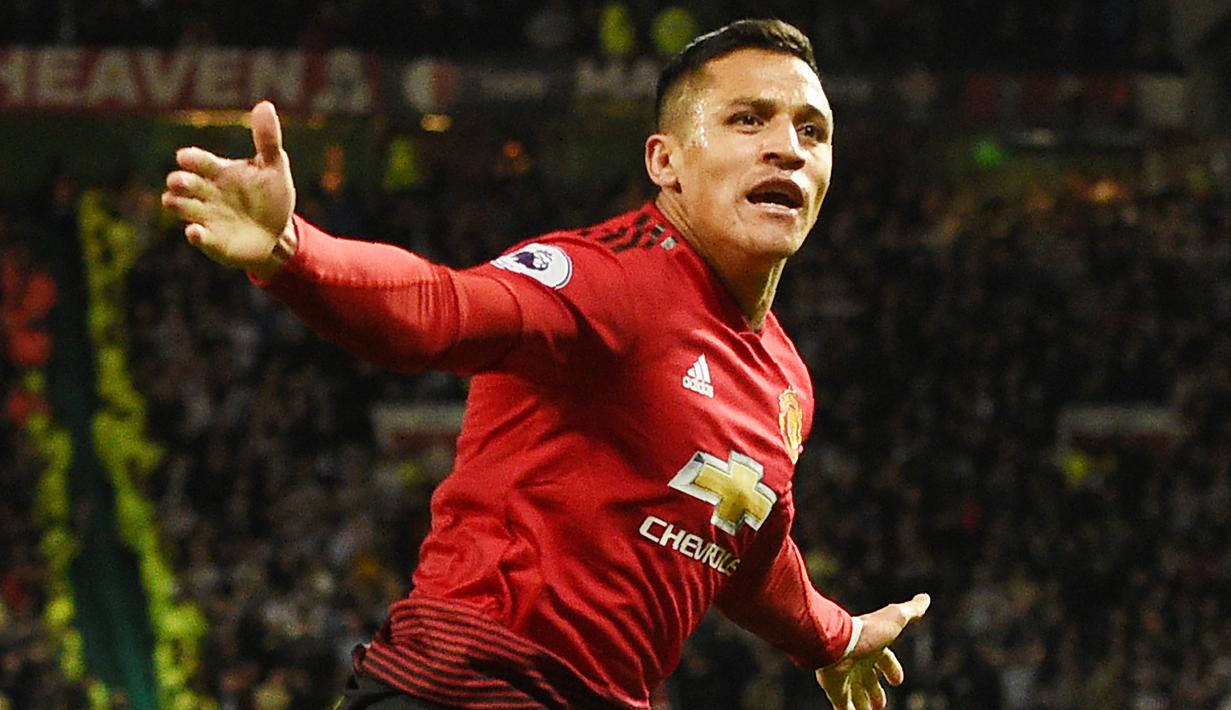 4. Alexis Sanchez (Manchester United) – Striker Chile ini menjadi pemain dengan bayaran tertinggi di Premier League. Mantan Bintang Arsenal ini mendapat 2,28 juta euro per bulan di Manchester United. (AFP/Oli Scarff)