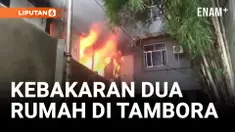 KEBAKARAN MELANDA DUA RUMAH YANG DIJADIKAN USAHA KONVEKSI DAN SABLON DI TAMBORA, JAKARTA BARAT