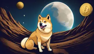 Ilustrasi meme coin dogecoin. (Foto By AI)