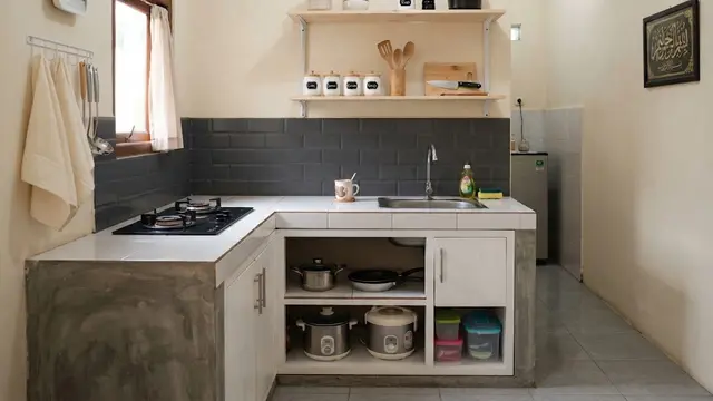 9 Inspirasi Meja Dapur Permanen untuk Ruang Memasak yang Sempit, Manfaatkan Setiap Sudut